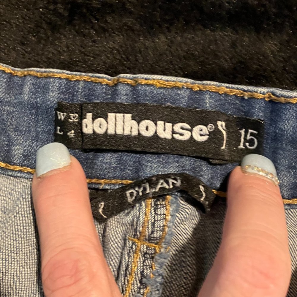****No Longer Available**** Dollhouse Dylan Distressed Jeans Shorts - Picture 11 of 14